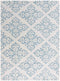 Rugs Area Rugs On Sale 8" X10" X 0.5" Blue Wool Area Rug 4076 HomeRoots