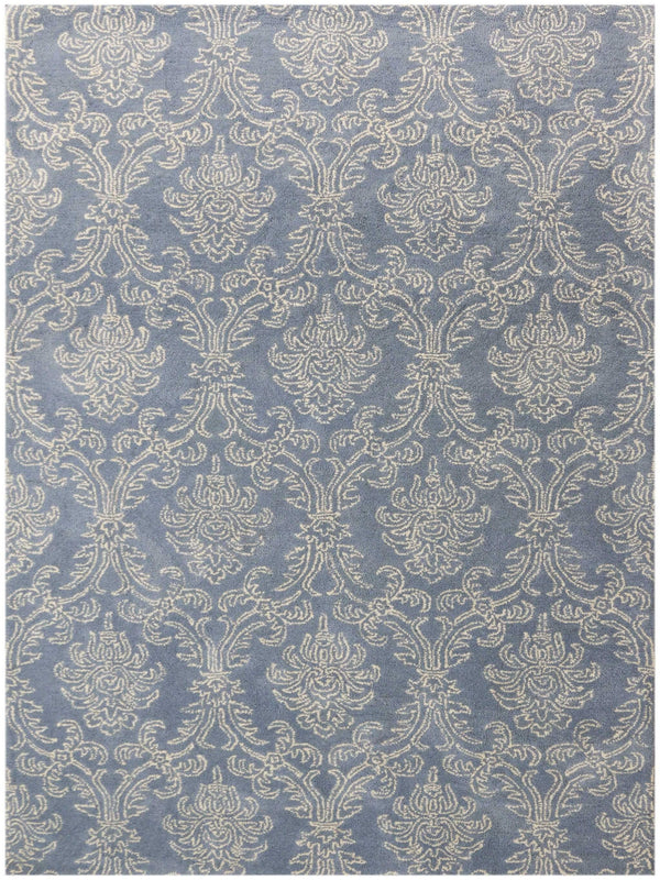 Rugs Area Rugs On Sale - 8" X10" X 0.5" Blue Wool Area Rug HomeRoots