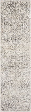 Rugs Bathroom Runner Rug 2'2" x 7'6" Runner Polypropylene Ivory Area Rug 3872 HomeRoots