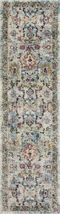 Rugs Bathroom Runner Rug - 2'2" x 7'6" Runner Polypropylene Lt Blue Area Rug HomeRoots