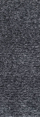 Rugs Bathroom Runner Rug - 2'3" x 7'6" Runner Polyester Black Heather Area Rug HomeRoots