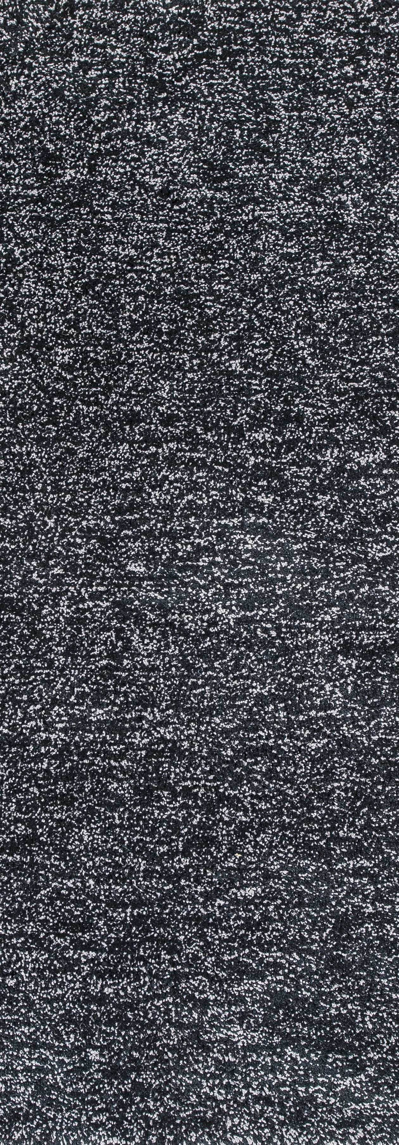 Rugs Bathroom Runner Rug - 2'3" x 7'6" Runner Polyester Black Heather Area Rug HomeRoots