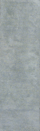 Rugs Bathroom Runner Rug - 2'3" x 7'6" Runner Polyester Blue Heather Area Rug HomeRoots