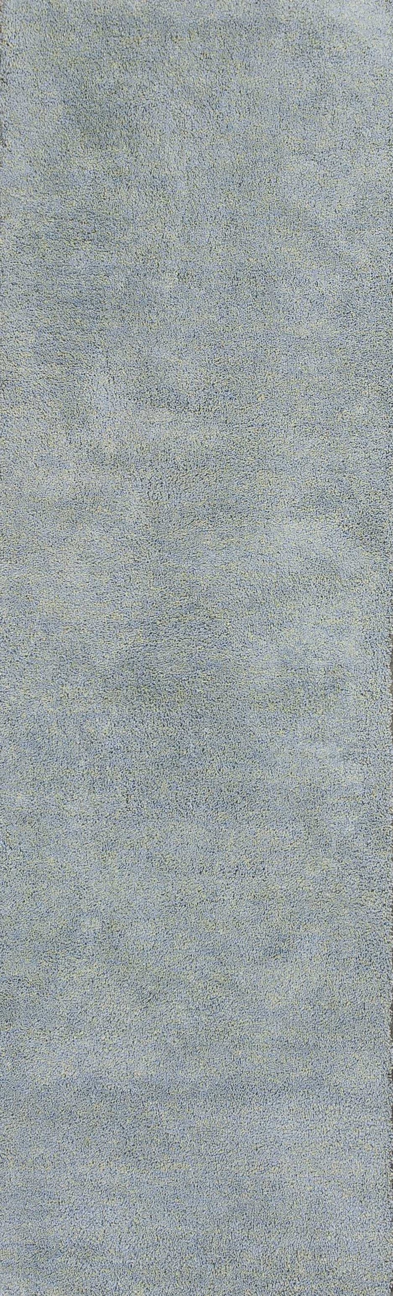 Rugs Bathroom Runner Rug - 2'3" x 7'6" Runner Polyester Blue Heather Area Rug HomeRoots