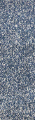 Rugs Bathroom Runner Rug - 2'3" x 7'6" Runner Polyester Indigo/Ivory Heather Area Rug HomeRoots