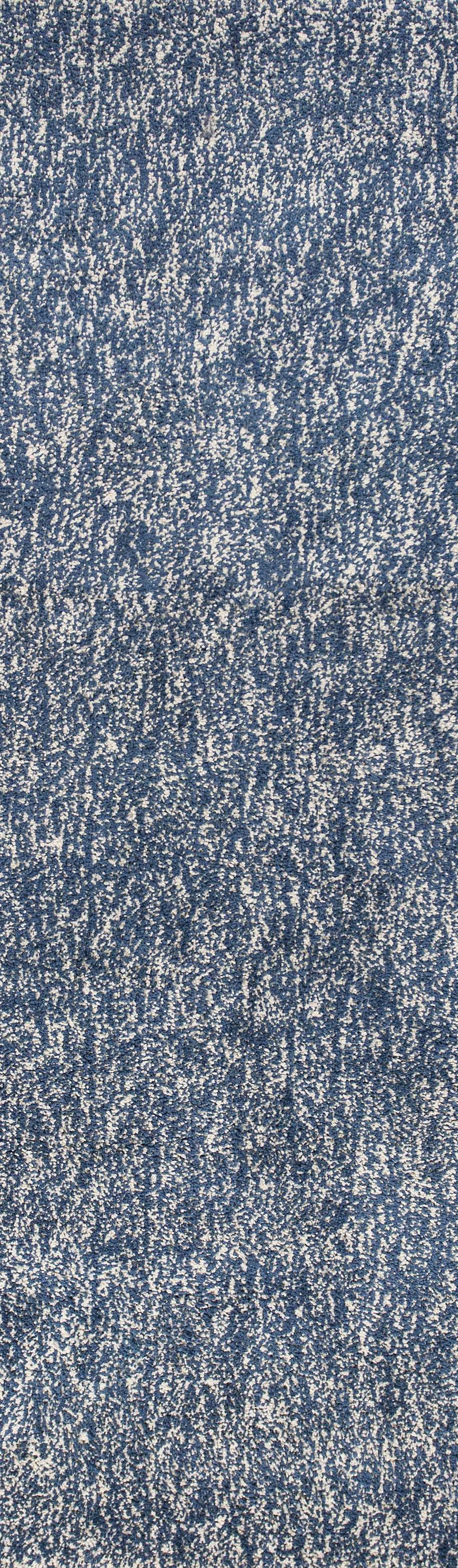 Rugs Bathroom Runner Rug - 2'3" x 7'6" Runner Polyester Indigo/Ivory Heather Area Rug HomeRoots