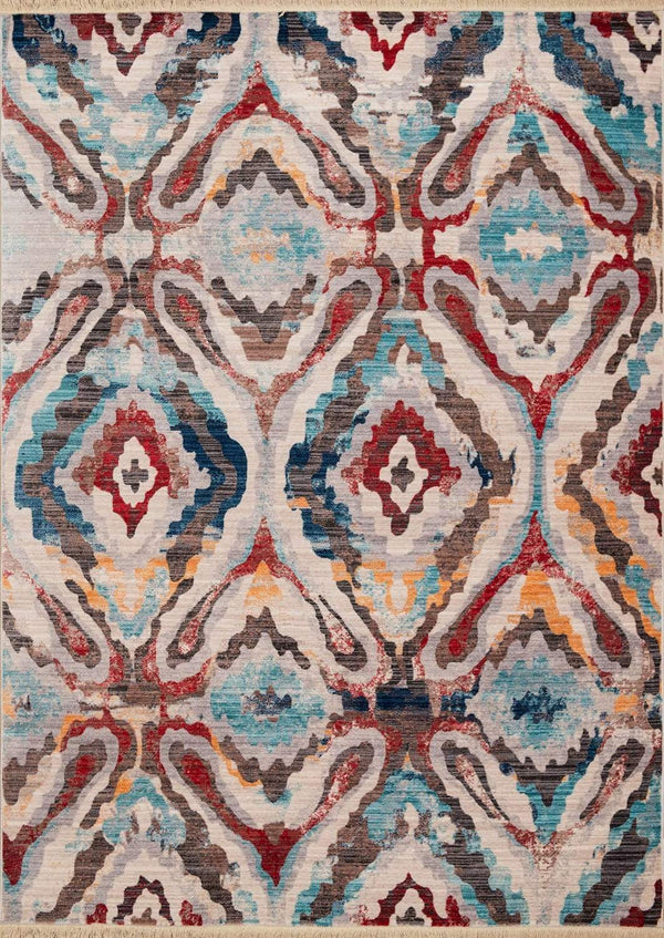 Rugs Bedroom Rugs - 31" x 90" x 0.24" Multi Polyester Runner Rug HomeRoots