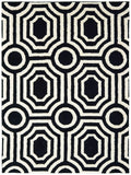 Rugs Bedroom Rugs - 63" x 86" x 1.2" Onyx Microfiber Area Rug HomeRoots