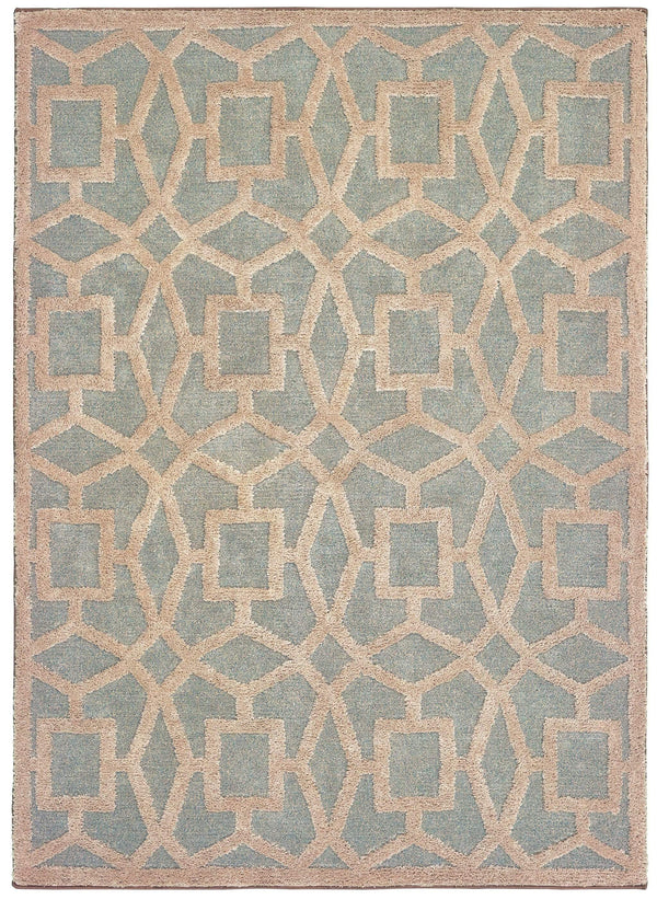 Rugs Bedroom Rugs - 63" x 86" x 1.2" Seafoam Microfiber Area Rug HomeRoots