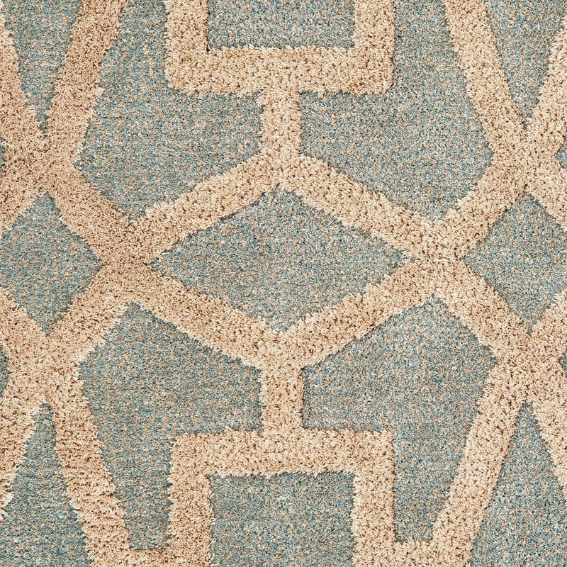 Rugs Bedroom Rugs - 63" x 86" x 1.2" Seafoam Microfiber Area Rug HomeRoots