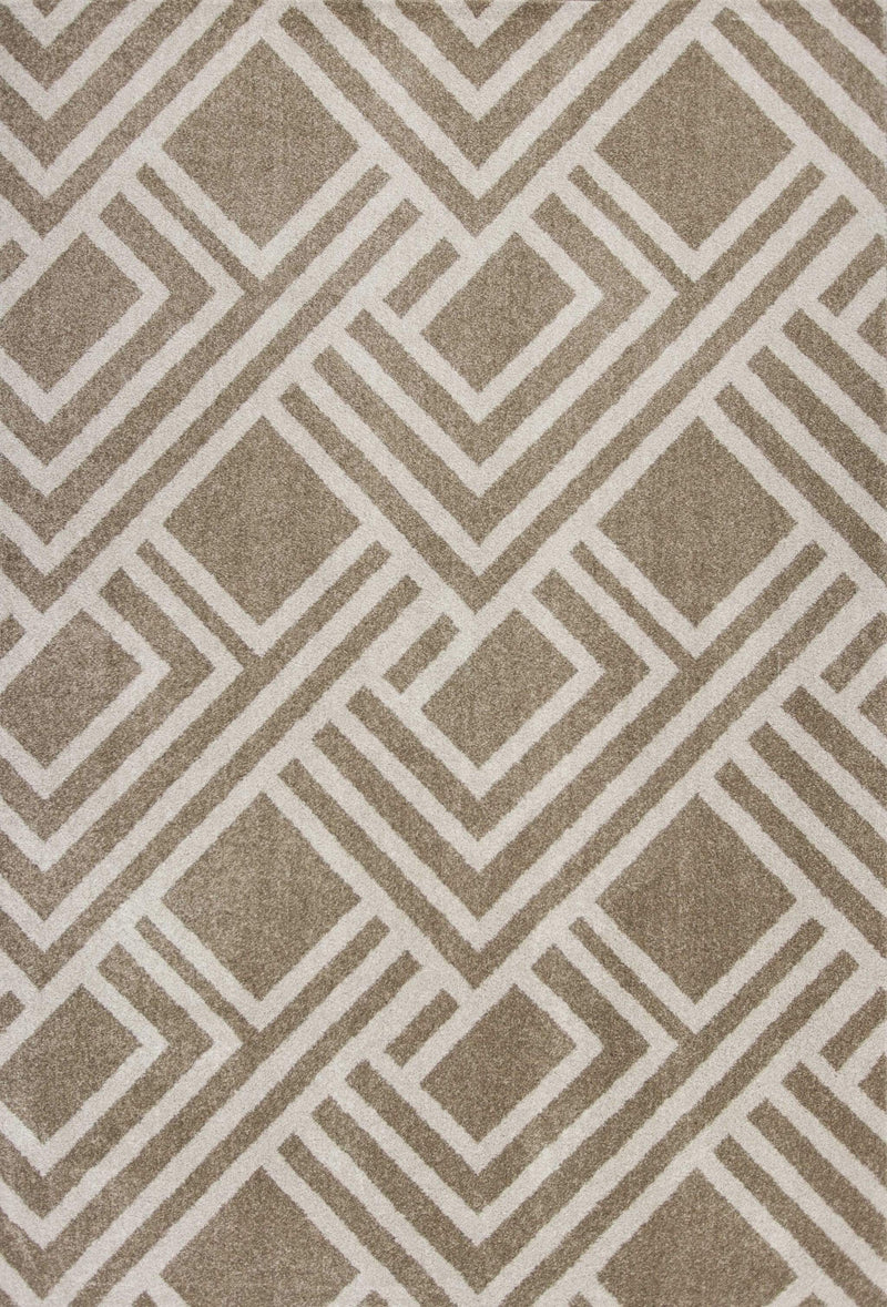 Rugs Beige Area Rugs 5'3" x 7'7" UV-treated Polypropylene Beige Area Rug 4075 HomeRoots