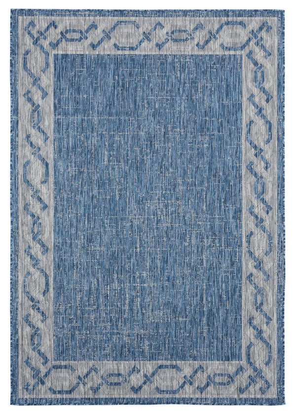 Rugs Beige Area Rugs - 63" x 90" x 0.04" Blue Polypropylene Area Rug HomeRoots