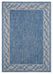 Rugs Beige Area Rugs - 63" x 90" x 0.04" Blue Polypropylene Area Rug HomeRoots