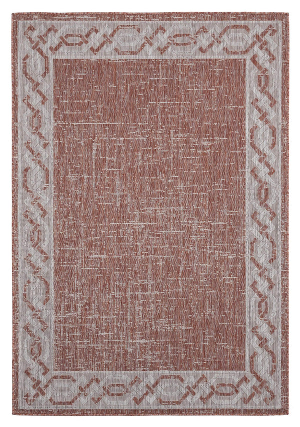 Rugs Beige Area Rugs - 63" x 90" x 0.04" Terracotta Polypropylene Area Rug HomeRoots