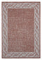 Rugs Beige Area Rugs - 63" x 90" x 0.04" Terracotta Polypropylene Area Rug HomeRoots