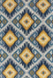 Rugs Beige Area Rugs 94" x 94" x 0.35" Midnight Blue Olefin/Frieze Round Rug 6517 HomeRoots