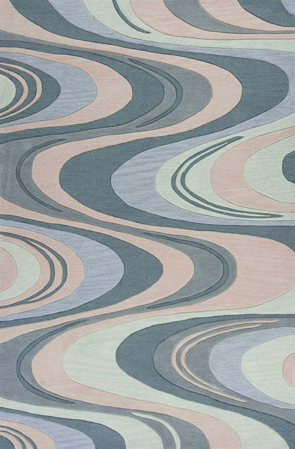 Rugs Beige Rug - 5' x 7'6" Polyacrylic Beige/Seafoam Area Rug HomeRoots