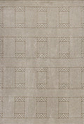 Rugs Beige Rug - 6'7" x 9'6" UV-treated Polypropylene Beige Area Rug HomeRoots