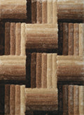 Rugs Best Rugs 63" x 86" x 1.2" Beige Polyester Area Rug 9131 HomeRoots