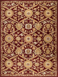 Rugs Big Area Rugs 94" x 126" x 0.3" Scarlet Olefin Oversize Rug 1429 HomeRoots