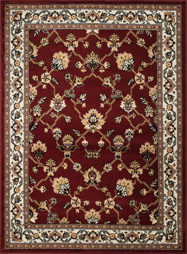 Rugs Big Area Rugs - 94" x 126" x 0.3" Scarlet Olefin Oversize Rug HomeRoots