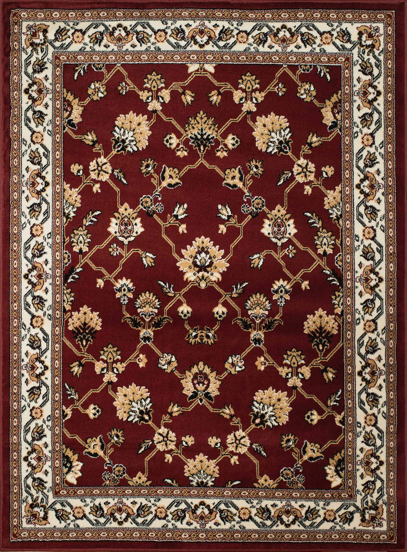 Rugs Big Area Rugs - 94" x 126" x 0.3" Scarlet Olefin Oversize Rug HomeRoots