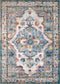 Rugs Big Rugs - 94" x 126" x 0.31" Cerulean Olefin/Polyester Oversize Rug HomeRoots