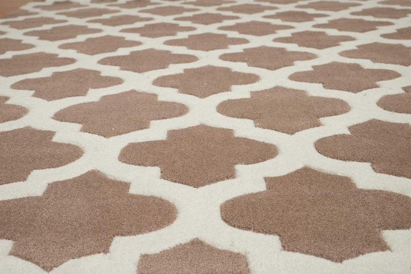 Rugs Big Rugs - 94" x 126" x 0.47" Taupe Polyester Oversize Rug HomeRoots