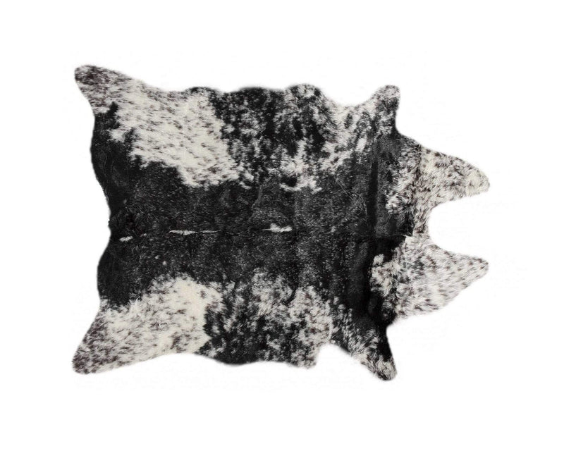 Rugs Black and White Rug - 0.8" x 90" x 63" Acrylic Plush, Polyester S&P Black White Rug HomeRoots