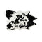 Rugs Black and White Rug - 63" x 90" Sugarland Black And White, Faux Hide - Area Rug HomeRoots