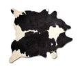 Rugs Black and White Rug 72" x 84" Black and White, Cowhide Rug 3172 HomeRoots