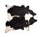 Rugs Black and White Rug 72" x 84" Black and White, Cowhide Rug 3172 HomeRoots