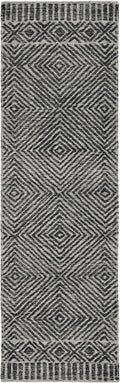 Rugs Black Area Rugs - 108" X 156" X 0.'5" Grey/Black Wool Rug HomeRoots