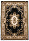 Rugs Black Area Rugs 2'3" x 3'3" Polypropylene Black/Ivory Area Rug 3279 HomeRoots