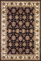 Rugs Black Area Rugs - 2'3" x 3'3" Polypropylene Black/Ivory Area Rug HomeRoots