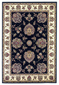 Rugs Black Area Rugs 20" x 31" Polypropylene Black/Ivory Area Rug 3190 HomeRoots