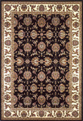 Rugs Black Area Rugs - 5'3" x 7'7" Polypropylene Black/Ivory Area Rug HomeRoots