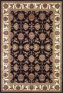 Rugs Black Area Rugs - 5'3" x 7'7" Polypropylene Black/Ivory Area Rug HomeRoots