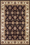 Rugs Black Area Rugs - 5'3" x 7'7" Polypropylene Black/Ivory Area Rug HomeRoots
