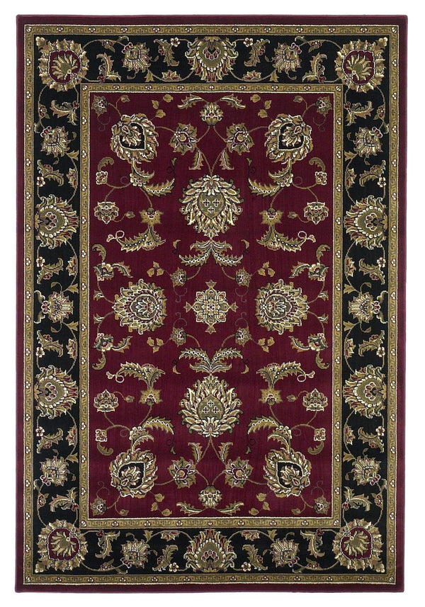 Rugs Black Area Rugs - 5'3" x 7'7" Polypropylene Red/Black Area Rug HomeRoots