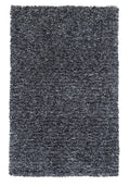Rugs Black Area Rugs - 5' x 7' Polyester Black Heather Area Rug HomeRoots