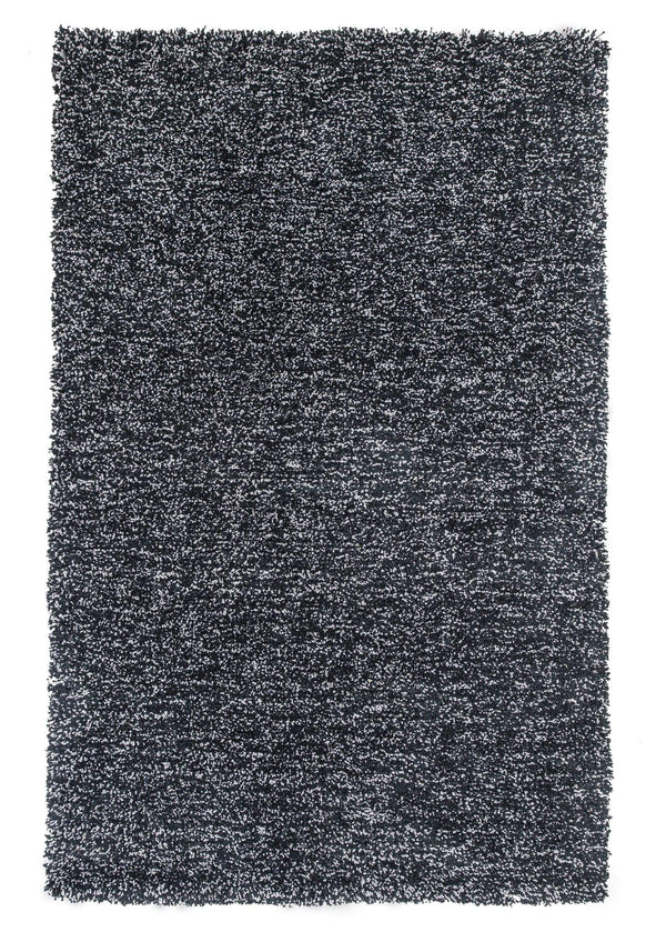 Rugs Black Area Rugs - 5' x 7' Polyester Black Heather Area Rug HomeRoots