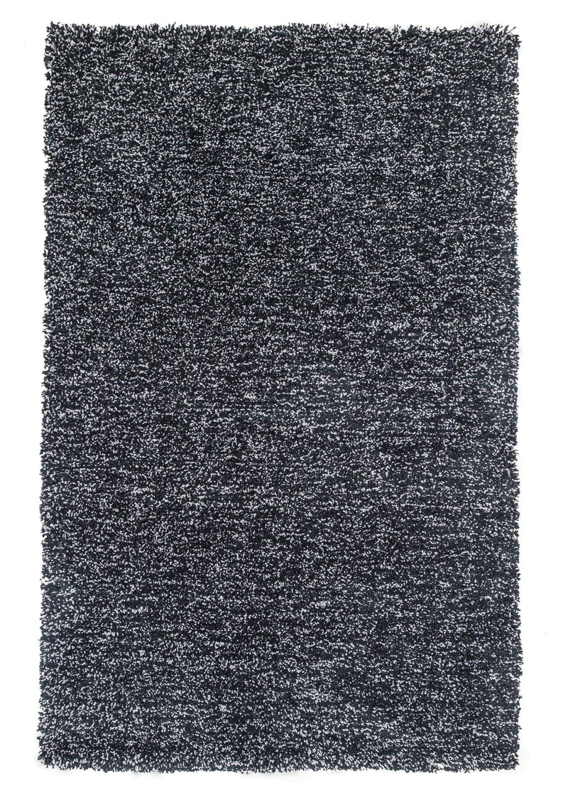 Rugs Black Area Rugs - 5' x 7' Polyester Black Heather Area Rug HomeRoots