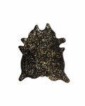 Rugs Black Area Rugs - 60" x 84" Black And Gold Cowhide - Area Rug HomeRoots