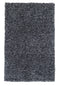Rugs Black Area Rugs - 7'6" X 9'6" Polyester Black Heather Area Rug HomeRoots