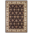 Rugs Black Area Rugs - 7'7" Octagon Polypropylene Black/Ivory Area Rug HomeRoots