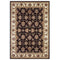 Rugs Black Area Rugs - 7'7" Octagon Polypropylene Black/Ivory Area Rug HomeRoots