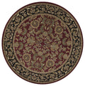 Rugs Black Area Rugs - 7'7" Octagon Polypropylene Red/Black Area Rug HomeRoots