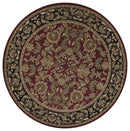 Rugs Black Area Rugs - 7'7" Octagon Polypropylene Red/Black Area Rug HomeRoots