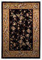 Rugs Black Area Rugs - 7'7" x 10'10" Polypropylene Black/Beige Area Rug HomeRoots